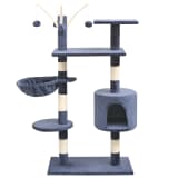 vidaXL Drapak dla kota z sizalowymi słupkami, 125 cm, granatowy