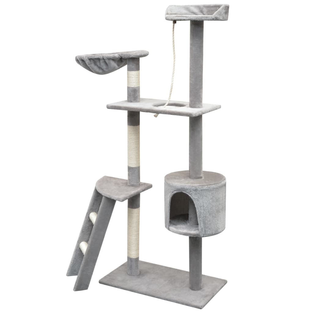 

vidaXL Kattenkrabpaal met sisal krabpalen 150 cm grijs