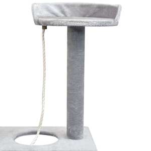 Škrabadlo pro kočky se sisalovými sloupky, 150 cm, šedá - obrázek 4