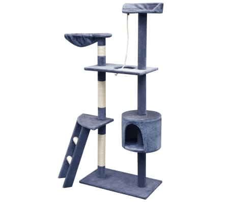 vidaXL Cat Tree with Sisal Scratching Posts 150 cm Dark Blue