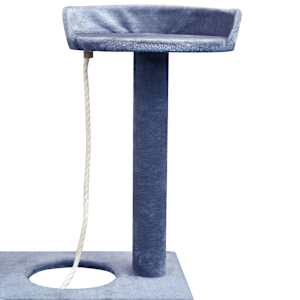 Škrabadlo pro kočky se sisalovými sloupky, 150 cm, tmavě modrá - obrázek 4