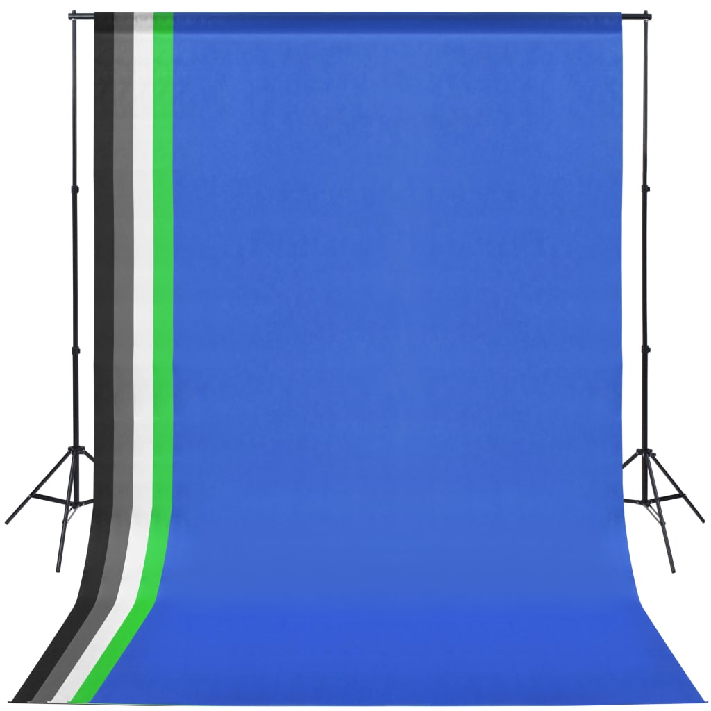 vidaXL Kit studio foto cu 5 decoruri colorate și ramă ajustabilă vidaXL