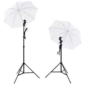 Profesionální foto studio set: 5 barevných pozadí a 2 deštníky - obrázek 4