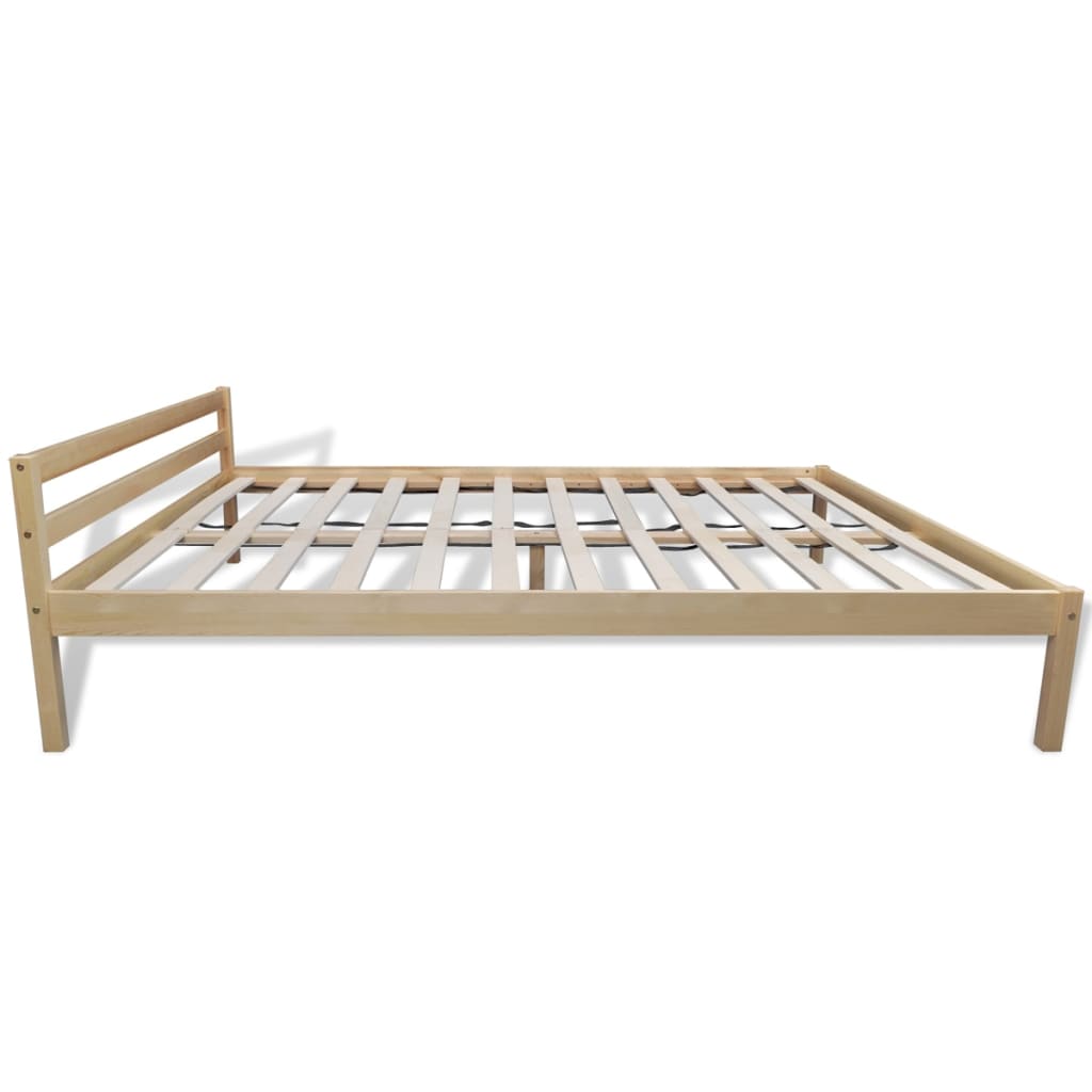 vidaXL Bed Frame Solid Pinewood 135x190 cm 4FT6 Double