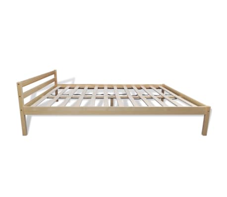 vidaXL Bed Frame Solid Pinewood 135x190 cm 4FT6 Double