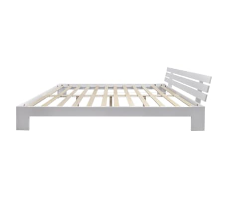 vidaXL Bed Frame White Solid Pinewood 150x200 cm 5FT King Size