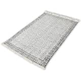 vidaXL Bomullteppe 180x270 cm Svart og Hvitt