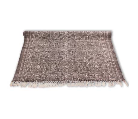 vidaXL Tapis 180 x 120 cm Coton Couleur foncée