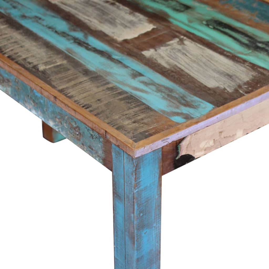 Tömör újrahasznosított fa étkezőasztal 115 x 60 x 76 cm 