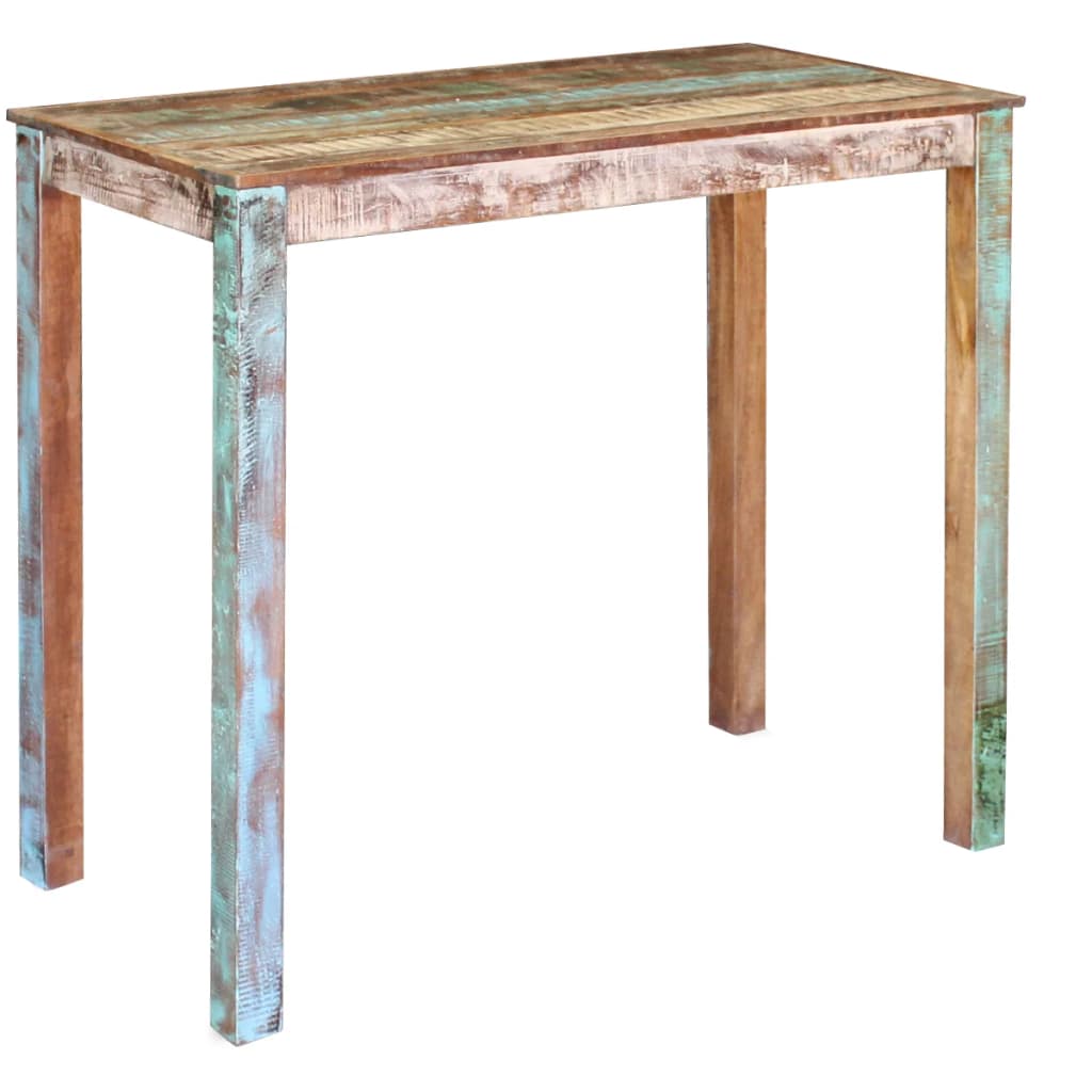 Barski stol od masivnog obnovljenog drva 115 x 60 x 107 cm