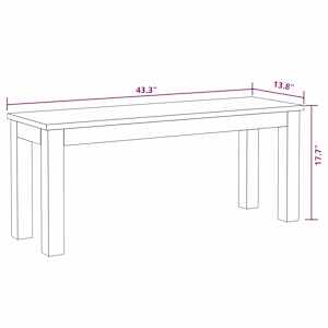 Lavice masivní recyklované dřevo 110 x 35 x 45 cm - obrázek 11