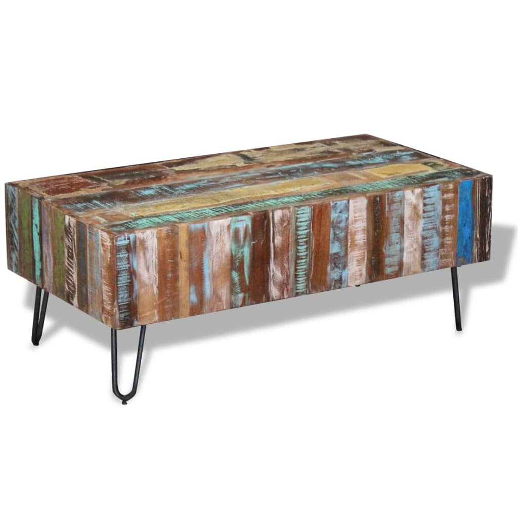 Image of vidaXL Coffee Table Solid Reclaimed Wood 100x50x38 cm