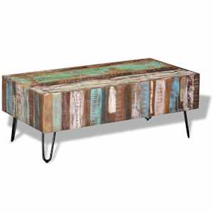 Konferenční stolek masivní recyklované dřevo 100 x 50 x 38 cm - obrázek 6