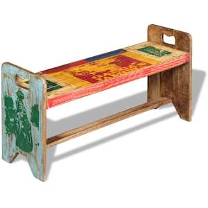 vidaXL esikupink toekast taastatud puidust 100 x 30 x 50 cm