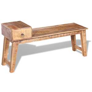 Lavice se zásuvkou masivní mangovníkové dřevo 120 x 36 x 60 cm - obrázek 4