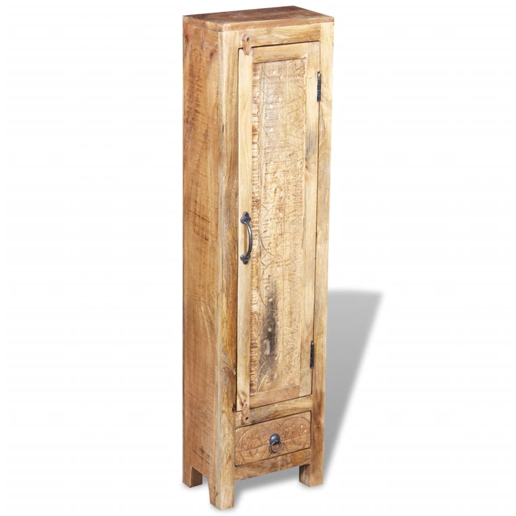 vidaXL Meuble toilette+miroir et 2 armoires latérales Bois de manguier