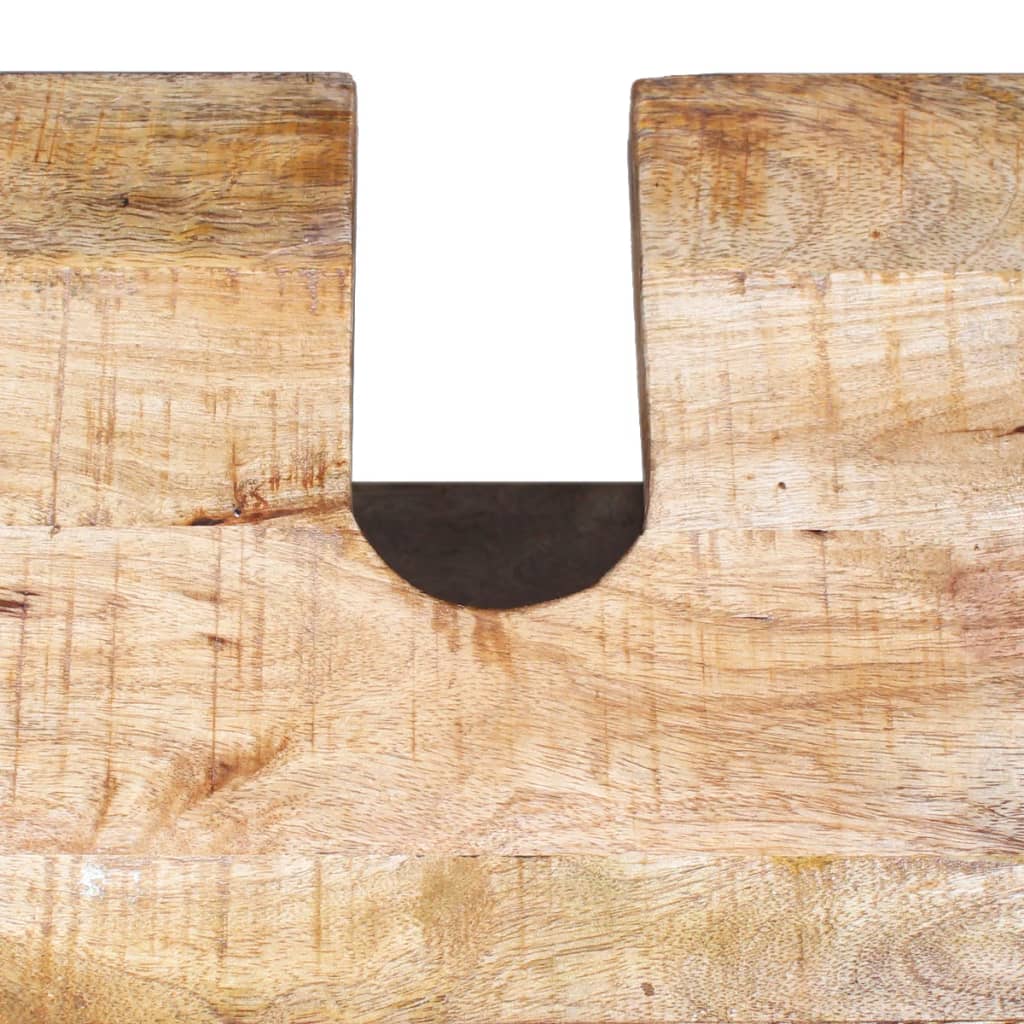 Wastafelkast met spiegel en 2 zijkasten massief mangohout image 13