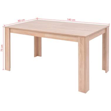 vidaXL Mesa e cadeiras de jantar 5 pcs couro artif. carvalho castanho[12/13]