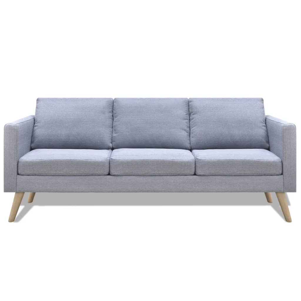 vidaXL 3-Seater Sofa Light Gray