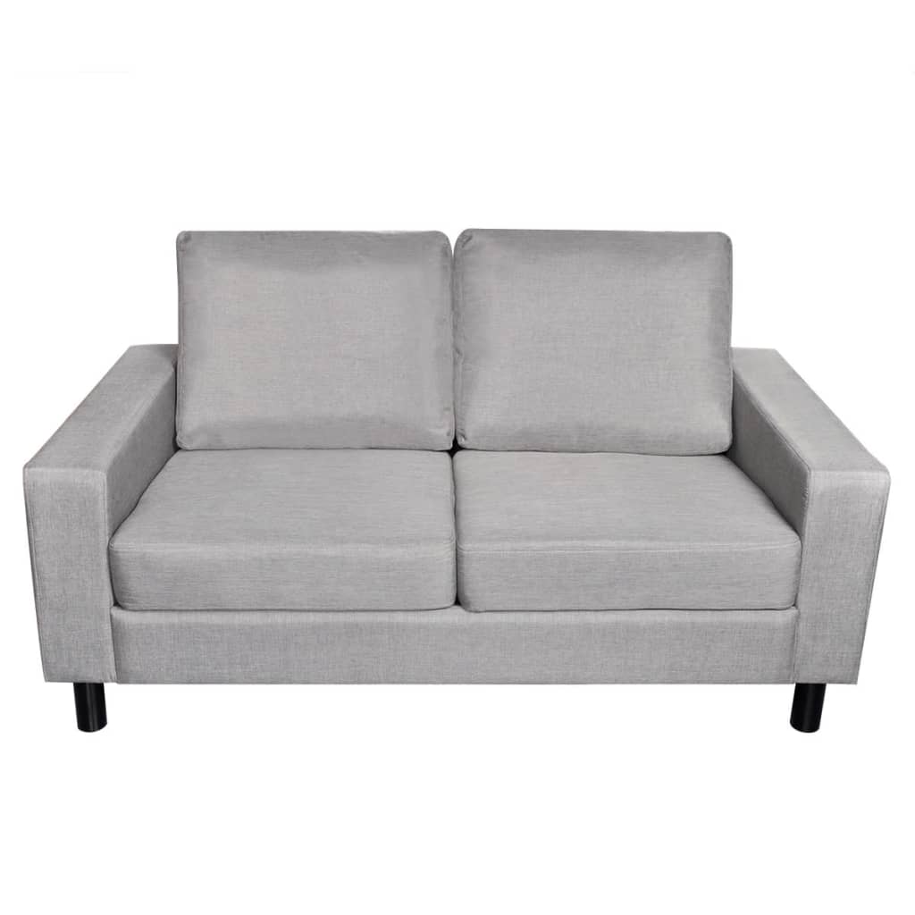 vidaXL 2-Seater Sofa Light Gray