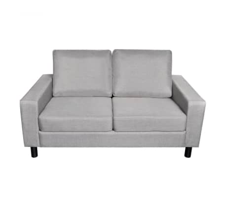 vidaXL 2-Seater Sofa Light Gray