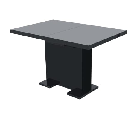 Vidaxl Extendable Dining Table High Gloss Black Vidaxl Extendable Dining Table High Gloss Black 4 8