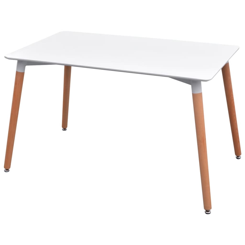 vidaXL 5-teilige Essgruppe Tisch Stühle Weiß und Schwarz