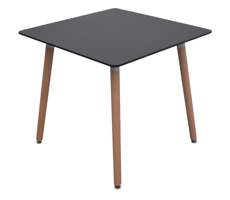 vidaXL 5-teilige Essgruppe Tisch Stühle Schwarz und Weiß