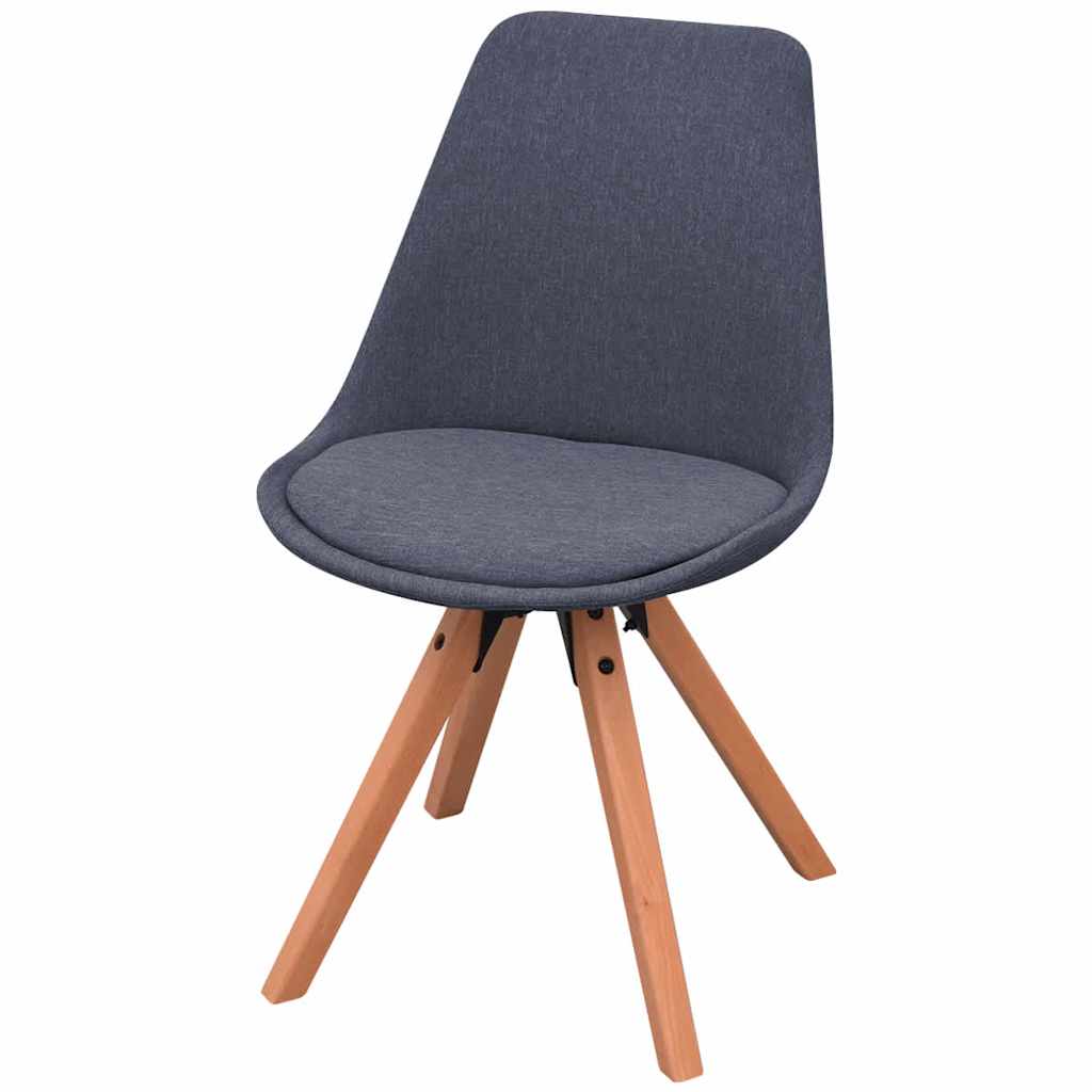 

vidaXL Eetkamerstoelen 2 st stof donkergrijs