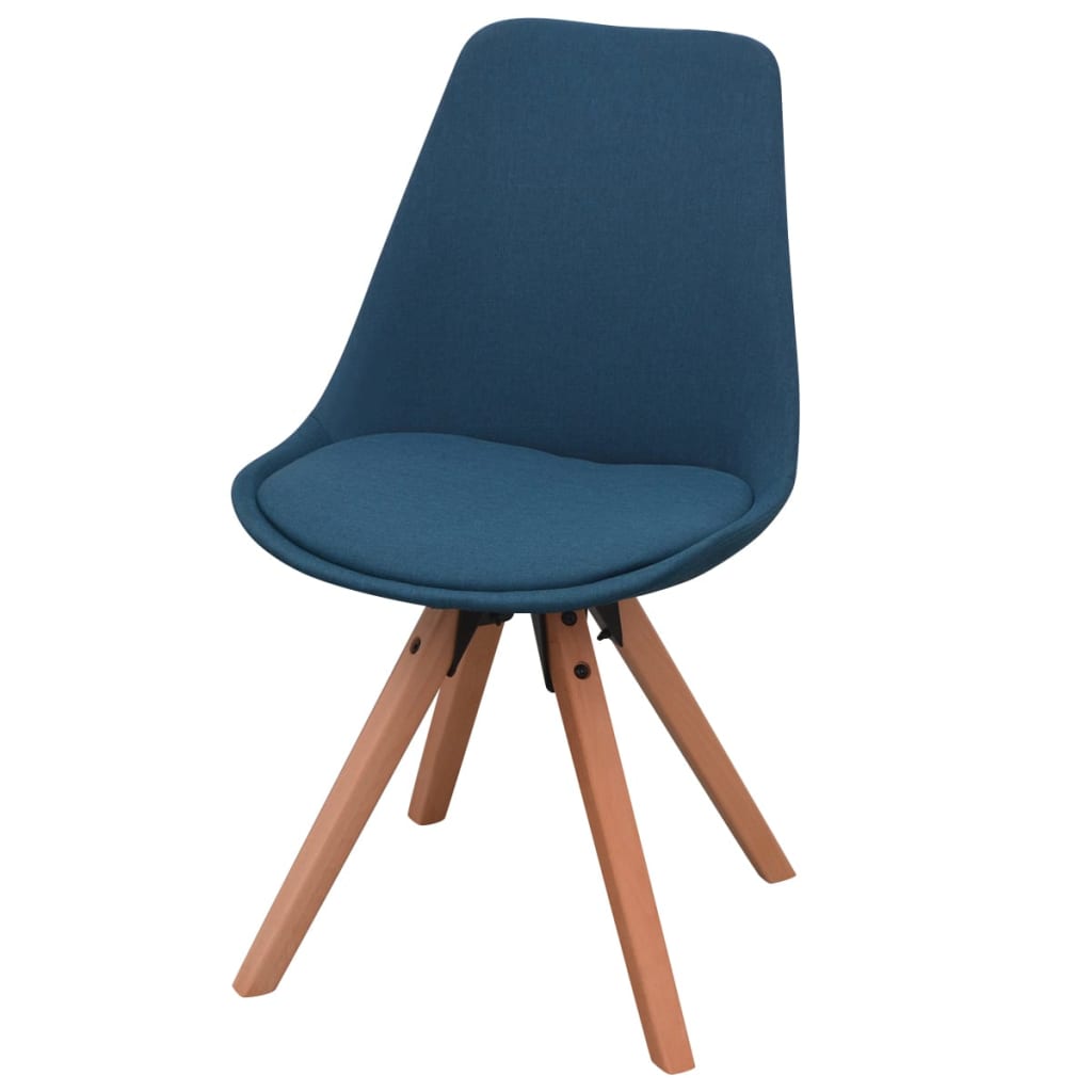 

vidaXL Eetkamerstoelen 4 st stof blauw