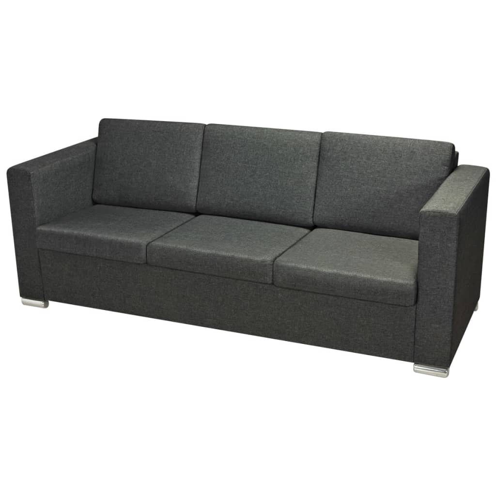 Thumbnail - vidaXL 3-Sitzer Sofa Stoff Dunkelgrau