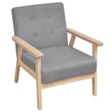 vidaXL Armchair Light Gray Fabric