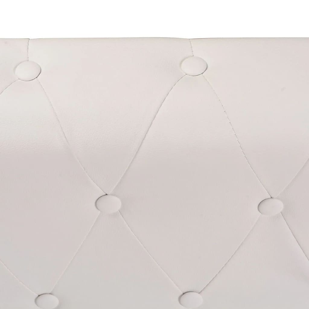 Canapé D'angle Chesterfield 5 Plc Cuir Artificiel Blanc VidaXL 17 width=274