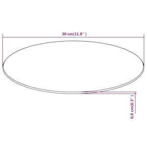 Stolní deska z tvrzeného skla kulatá 300 mm - obrázek 4