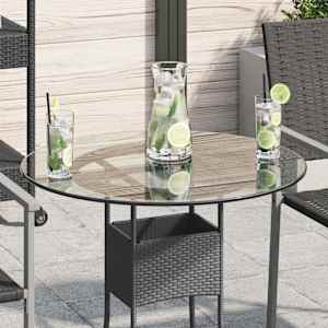 Površina za Mizo Kaljeno Steklo Okrogle Oblike 600 mm