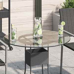 Površina za Mizo Kaljeno Steklo Okrogle Oblike 700 mm