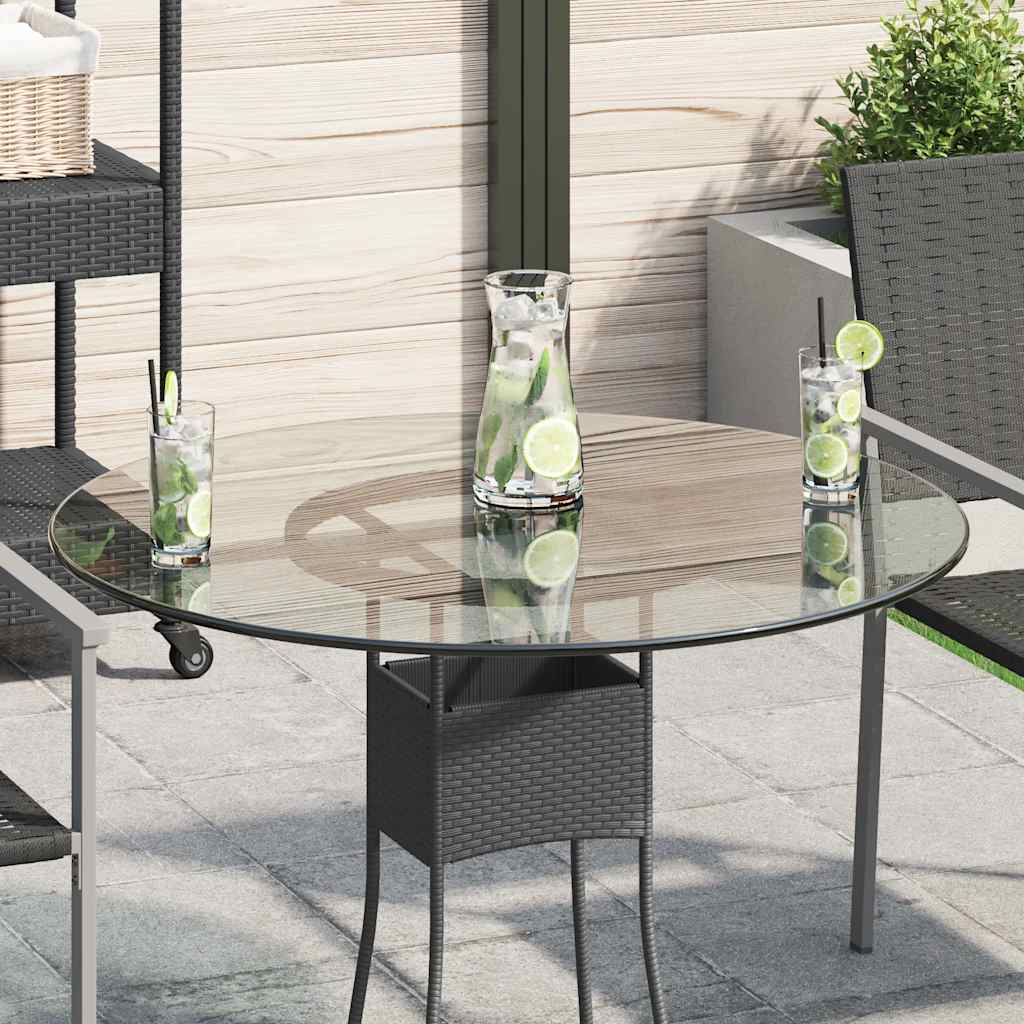 vidaXL Tischplatte aus gehärtetem Glas rund 800 mm