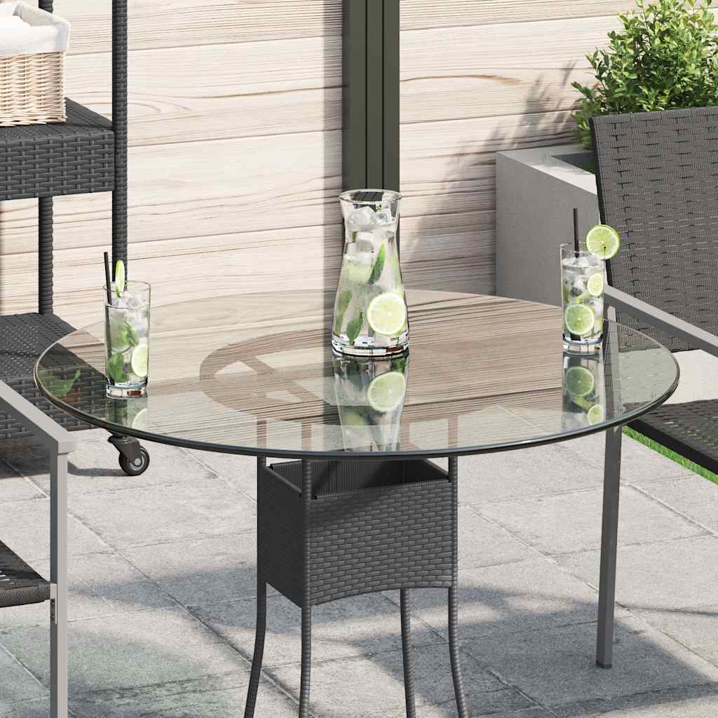 vidaXL Blat masă din sticlă securizată rotund 80 cm