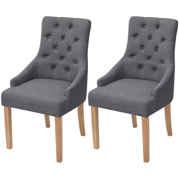 vidaXL s&ouml;&ouml;gitoolid 2 tk, tumehall, kangas