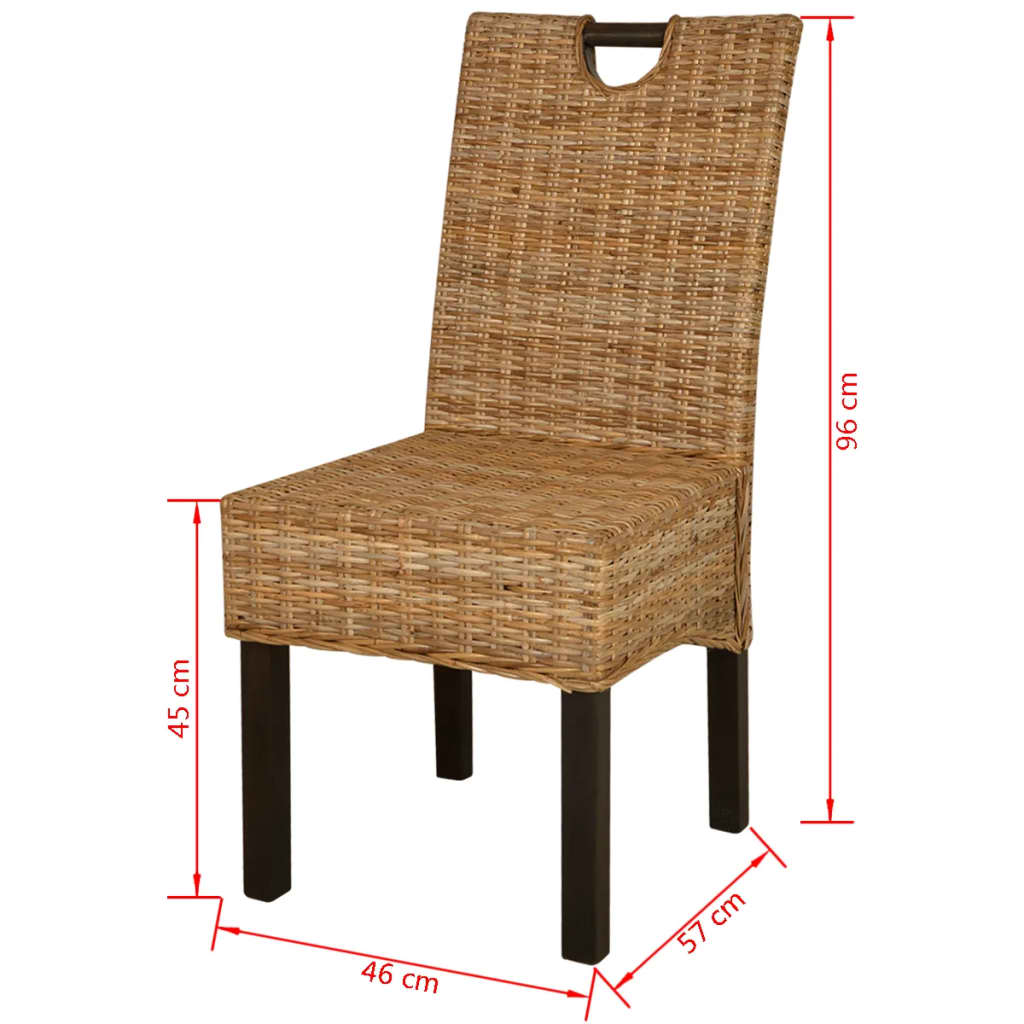 Esszimmerstuhl Essstuhl Küchenstuhl acheter Stuhl Stuhlset Kubu Rattan Mangoholz vidaXL