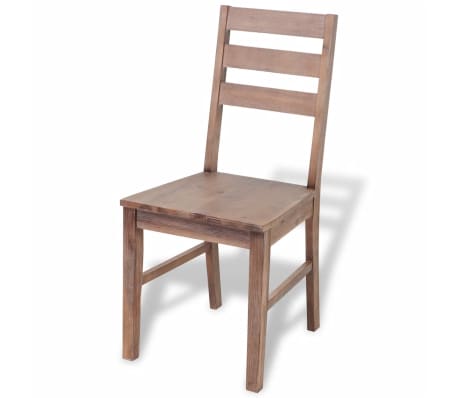 vidaXL Dining Chairs 2 pcs Solid Acacia Wood