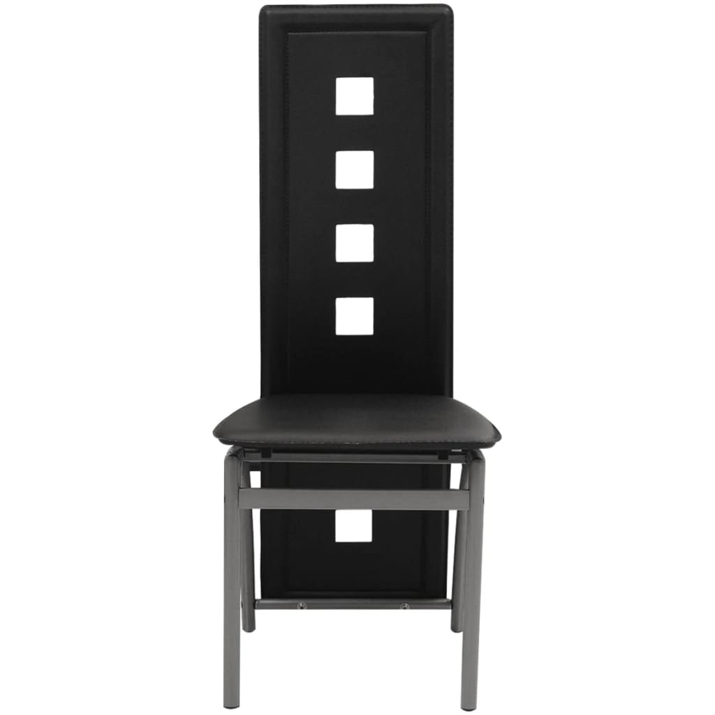 

vidaXL Eetkamerstoelen 2 st kunstleer zwart