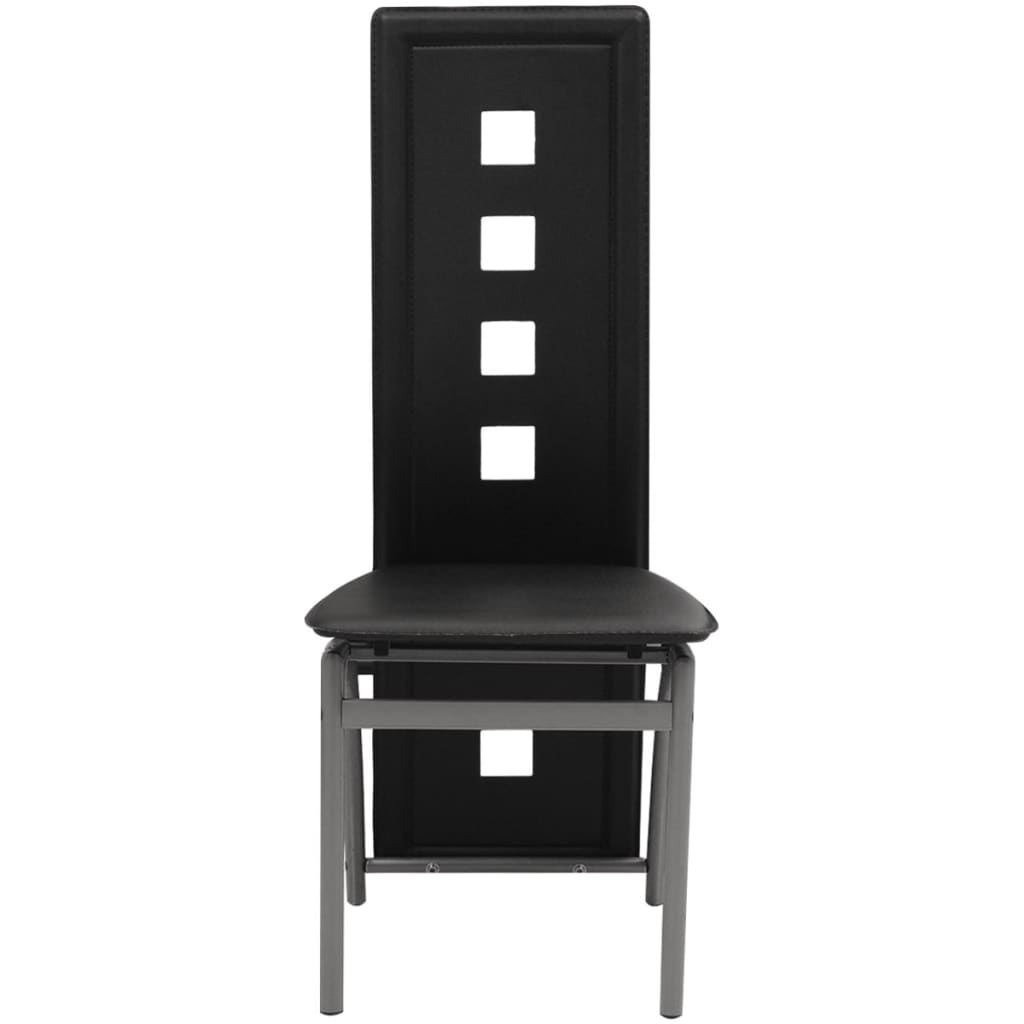 

vidaXL Eetkamerstoelen 4 st kunstleer zwart