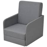 vidaXL izvelkams krēsls, 59,5x72x72,5 cm, gaiši pelēks audums