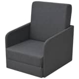 vidaXL izvelkams krēsls, 59,5x72x72,5 cm, tumši pelēks audums