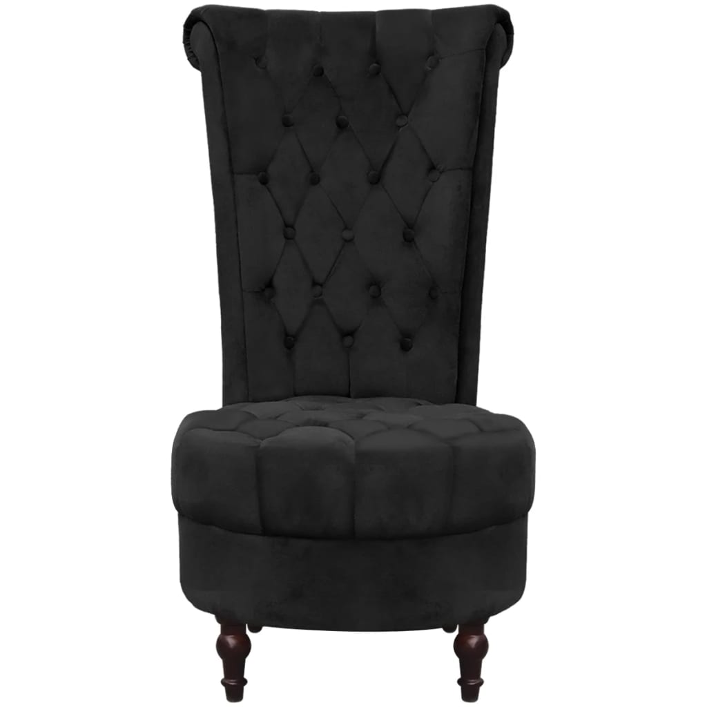 vidaXL Sofa Chair High Back Black Fabric