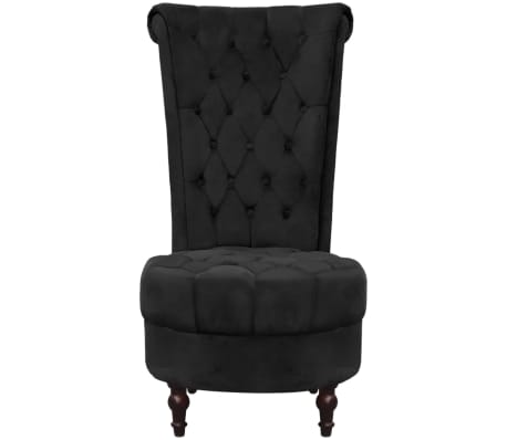 vidaXL Sofa Chair High Back Black Fabric