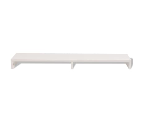 vidaXL Support de moniteur Aggloméré 110x23,5x9 cm Blanc