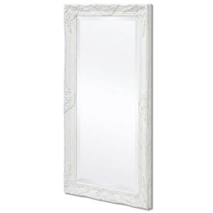 Nástěnné zrcadlo barokní styl 100 x 50 cm bílé - obrázek 4