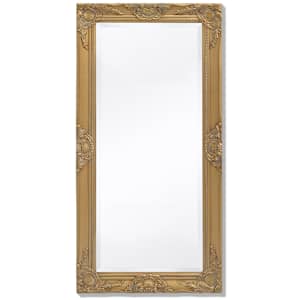 Nástěnné zrcadlo barokní styl 100 x 50 cm zlaté